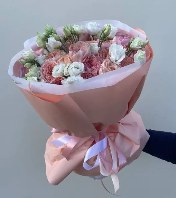 Букет «Розовая эустома»